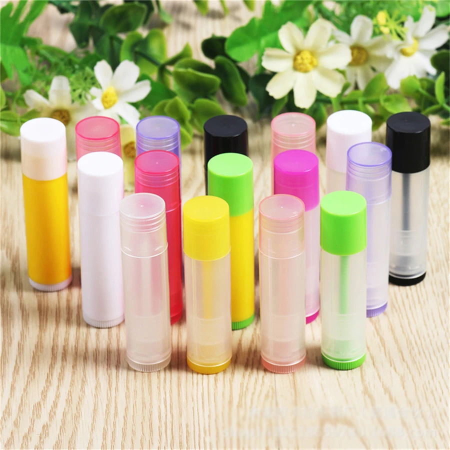 Empty 5g clear kids chapstick lip gloss tube packaging lipgloss Lip balm container Twist Bottom and Top Cap in stock