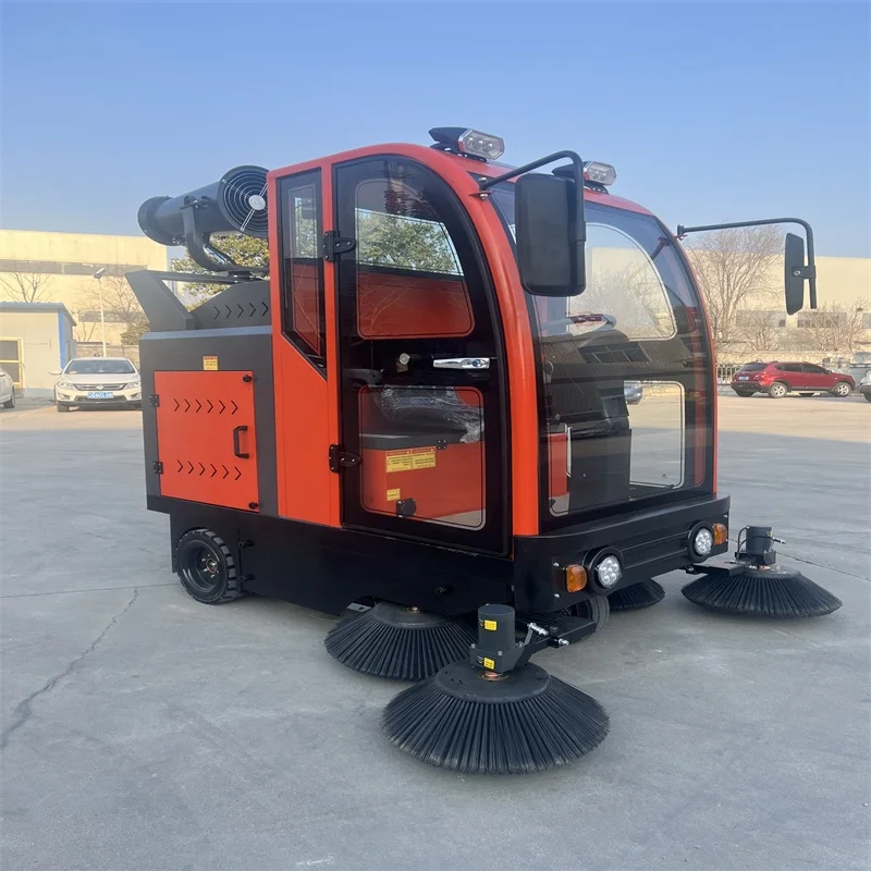 Brand New product Street Floor Dust Cleaning Sweeping Machine Ride On Sweeper Car with accessories for sale