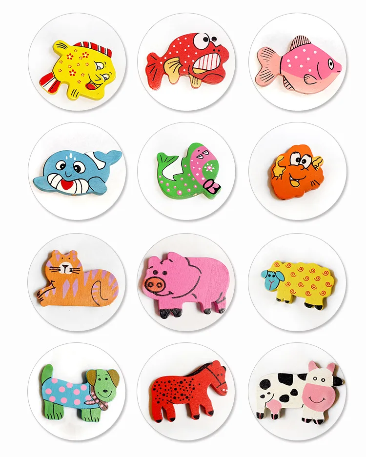 Cartoon animal flower wooden jigsaw puzzle for kids