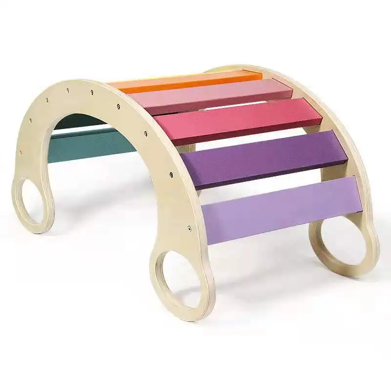 Wooden Montessori Piklers Triangle Toddler Climbing Pickler Triangle Set With Ramp And Rocking Playground Montessori Gym