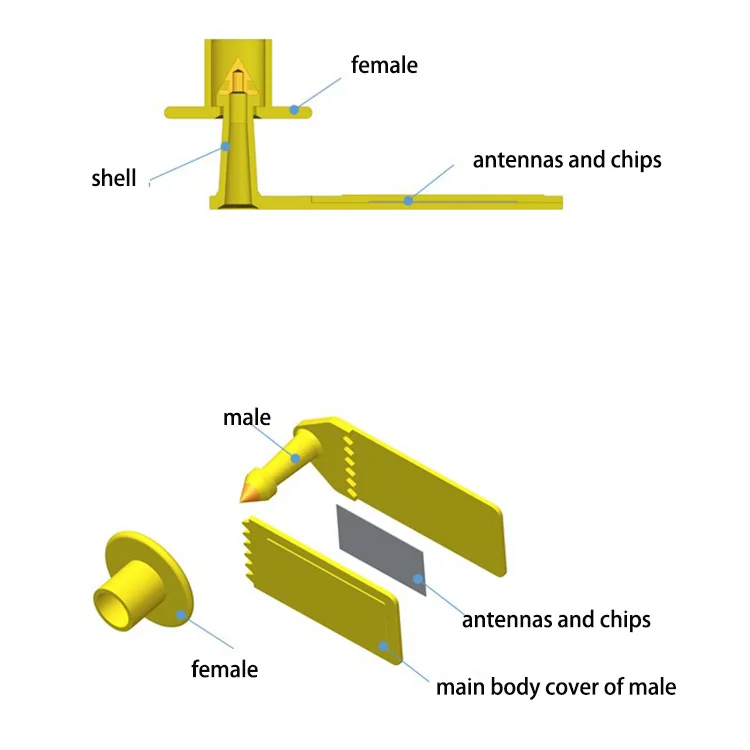Farm Use Uhf Identification Ear Tag  Rfid Sheep Goat Animals Ear Tag