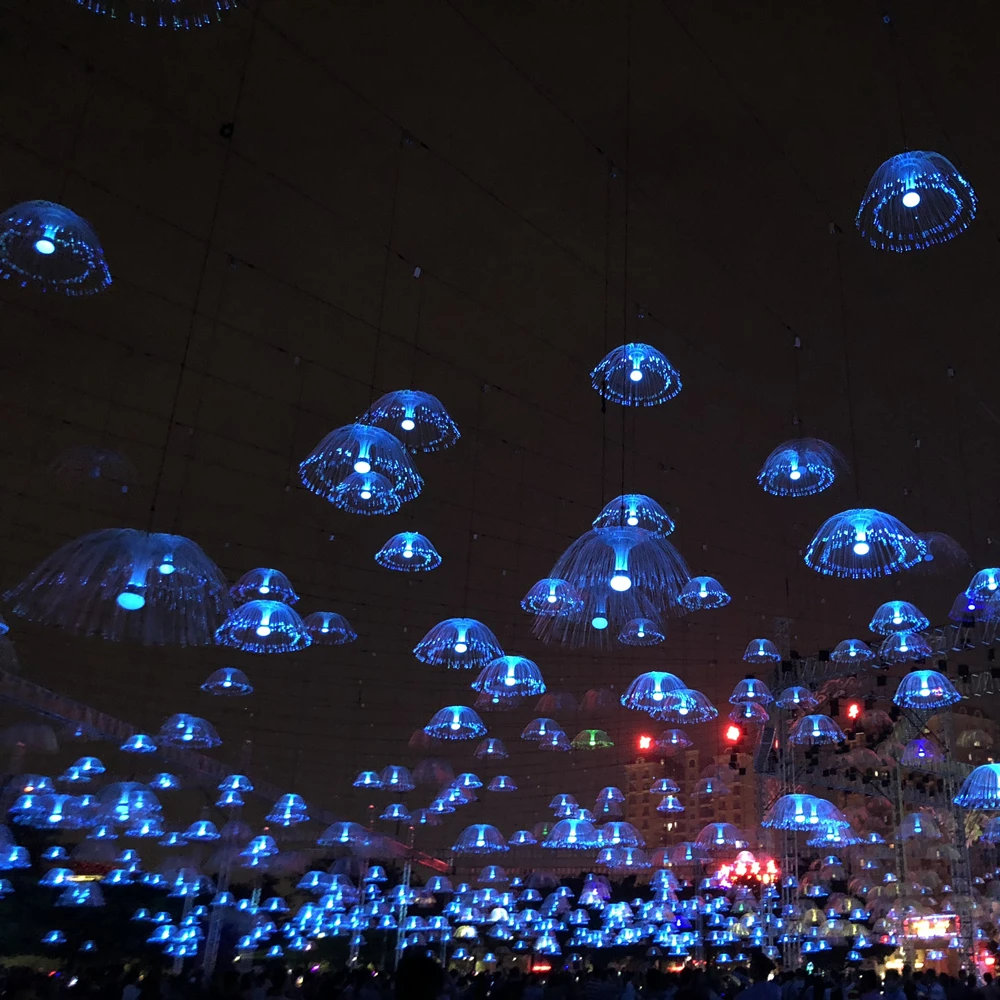 Креативные Новые товары, оптоволоконная Медуза под заказ, освещение в чжуншане