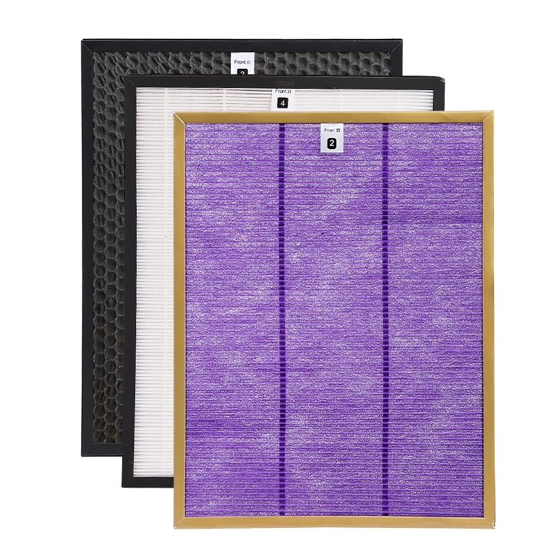Replacement For Philipss AC4072 AC4002/AC4004/AC4012 Panel Air Purifier Home HEPA Activated Carbon air filters set
