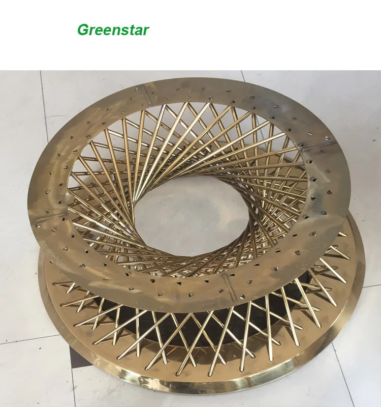  Супер прочная гальванизированная мебель Greenstar золотого цвета стул диван кофейный столик базовая