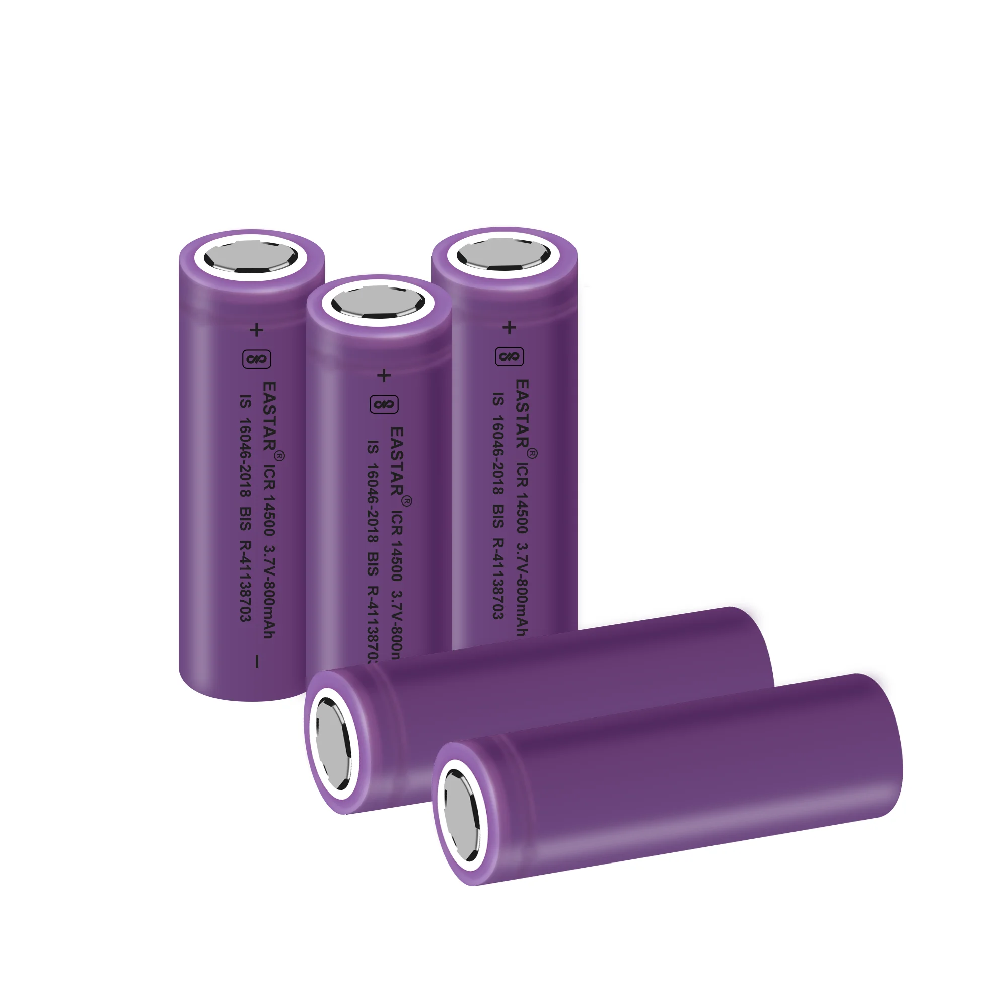 14500 Lithium Battery 3.7V 800mAh Rechargeable Battery AA Lithium Ion Battery Cell