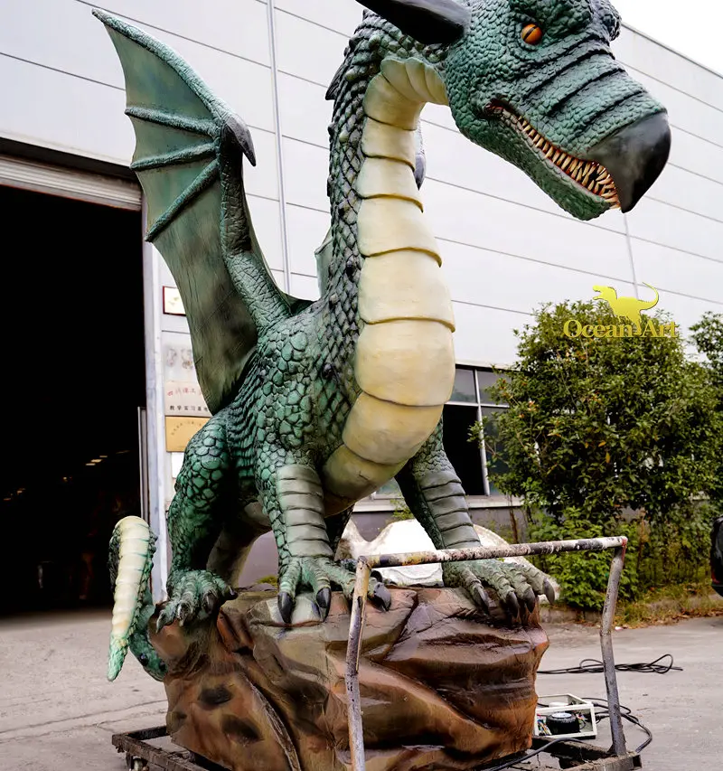 Realistic Western Dragon Factory Western Animatronic Dragon For Sale Real Size Dragon statues for sale