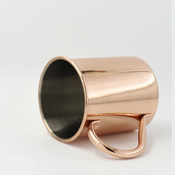 500ml Stainless steel outer copper plated skinny beer cup Moscow mule mug for drinks