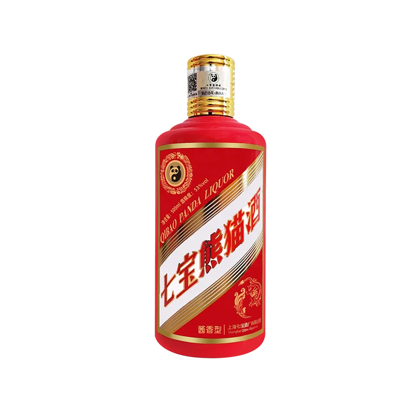 Изысканно оформленный праздничный ликер Qibao Panda Maotaixiang местного бренда Shanghai