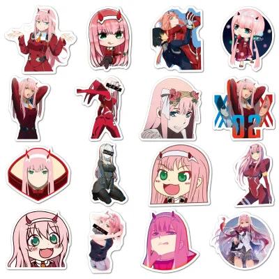 50 шт./компл. DARLING in the FRANXX декоративный узор коллекционный японский мультяшный подарок водонепроницаемые аниме