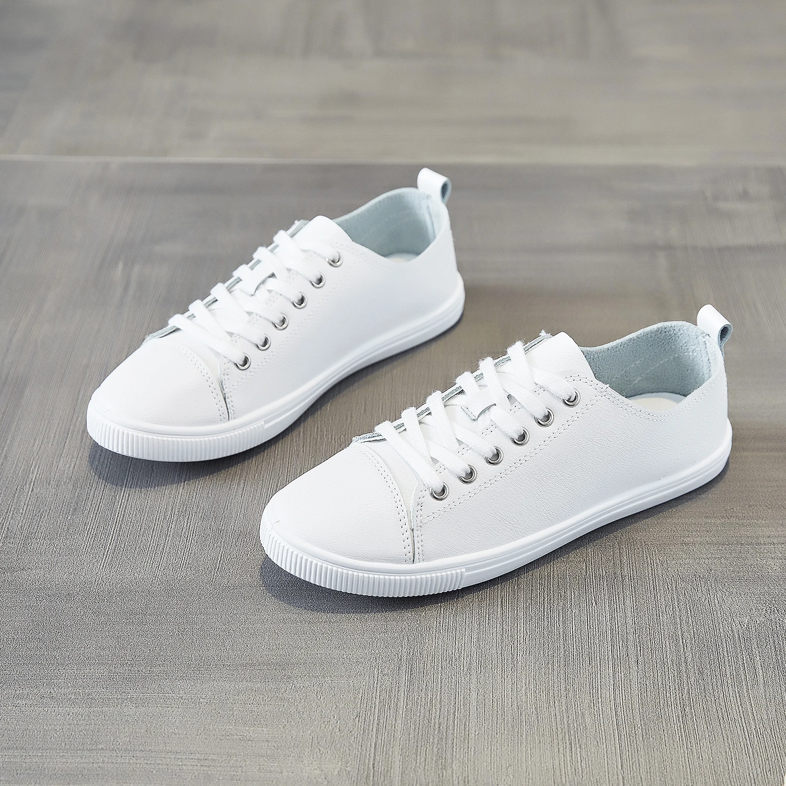 Wholesale Custom Cheap China Factory Women Shoes Ladies PU Fashion Sneaker Casual Shoes