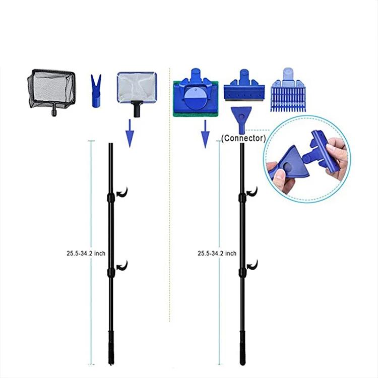  Eco Clean Fish Tank Cube аквариумный крючок для замены воды 6 в 1 телескопический Набор очистки