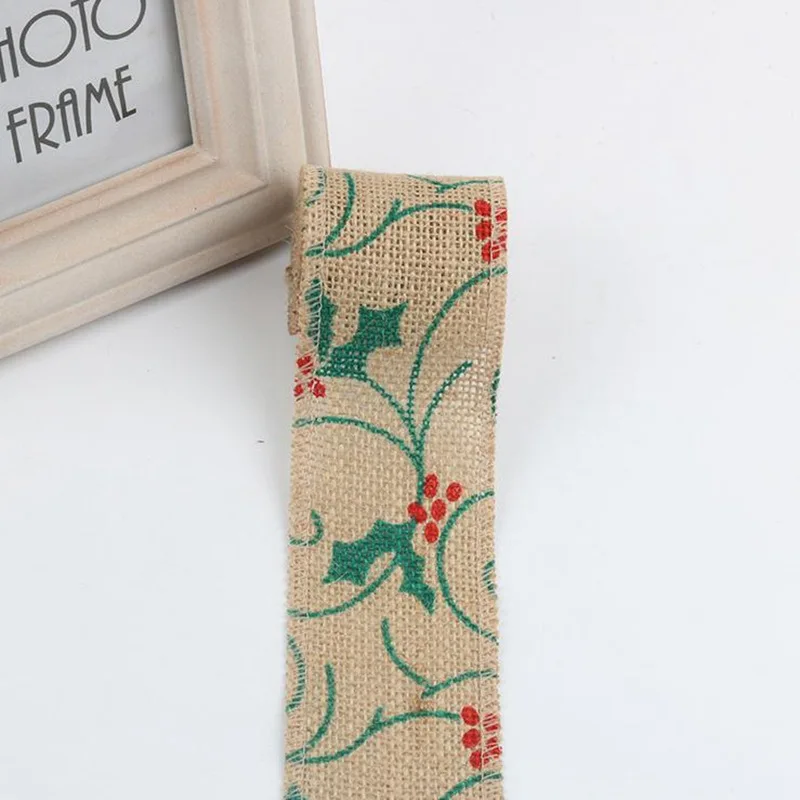 
Natural Burlap Roll Jute Ribbon Printing Ribbon For Decoration 