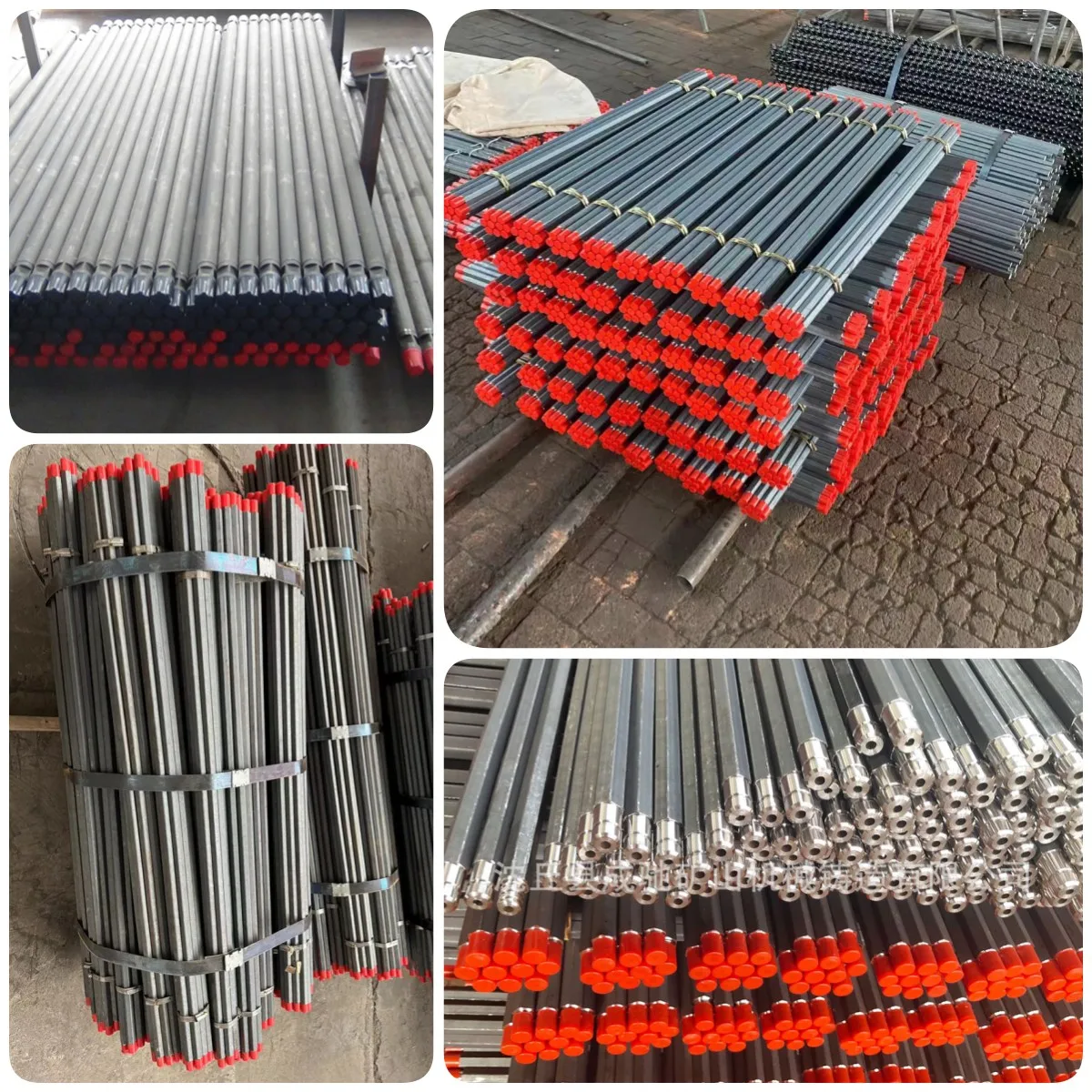 The mine uses B19 six-edge hollow drill rod YT28 rock drill B22 drill rod