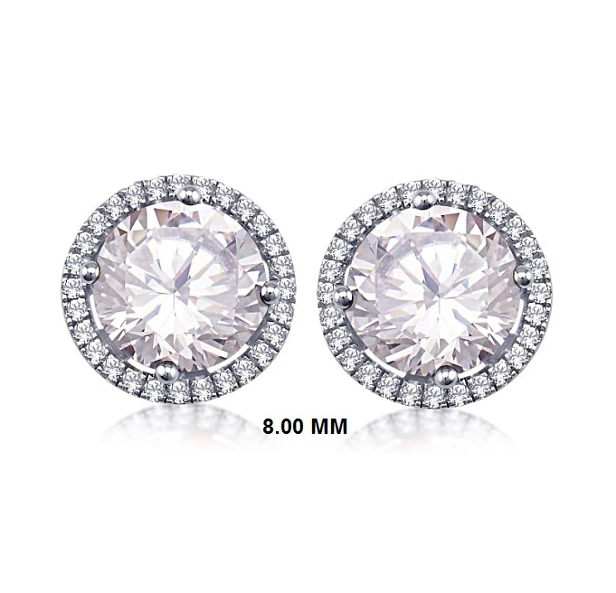 Factory Price Multicolor cubic zirconia halo earrings