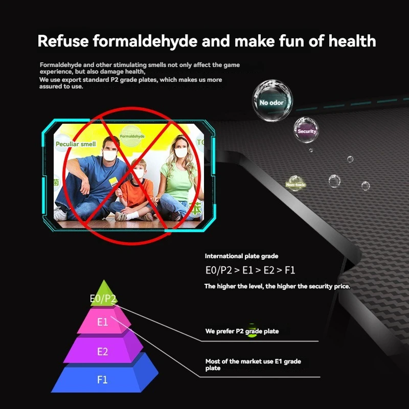 Wholesale Cheap Adjustable Gaming Desk Metal Large Size Smart Rgb E Sport Gaming Table And Chair Rgb Computer Table