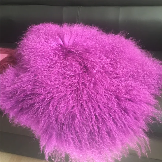 red Sheep Skin / Tibetan Lamb Skin Pelt throw custom colors