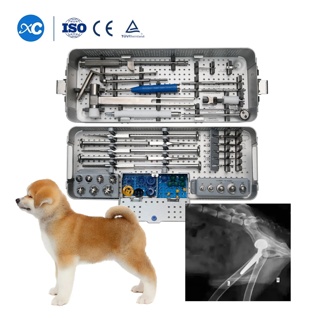 Veterinary Orthopaedic Implants Total Hip Joint Replacement THR PGR Surgical Instrument Set For Hip Dysplasia Dog Surgery