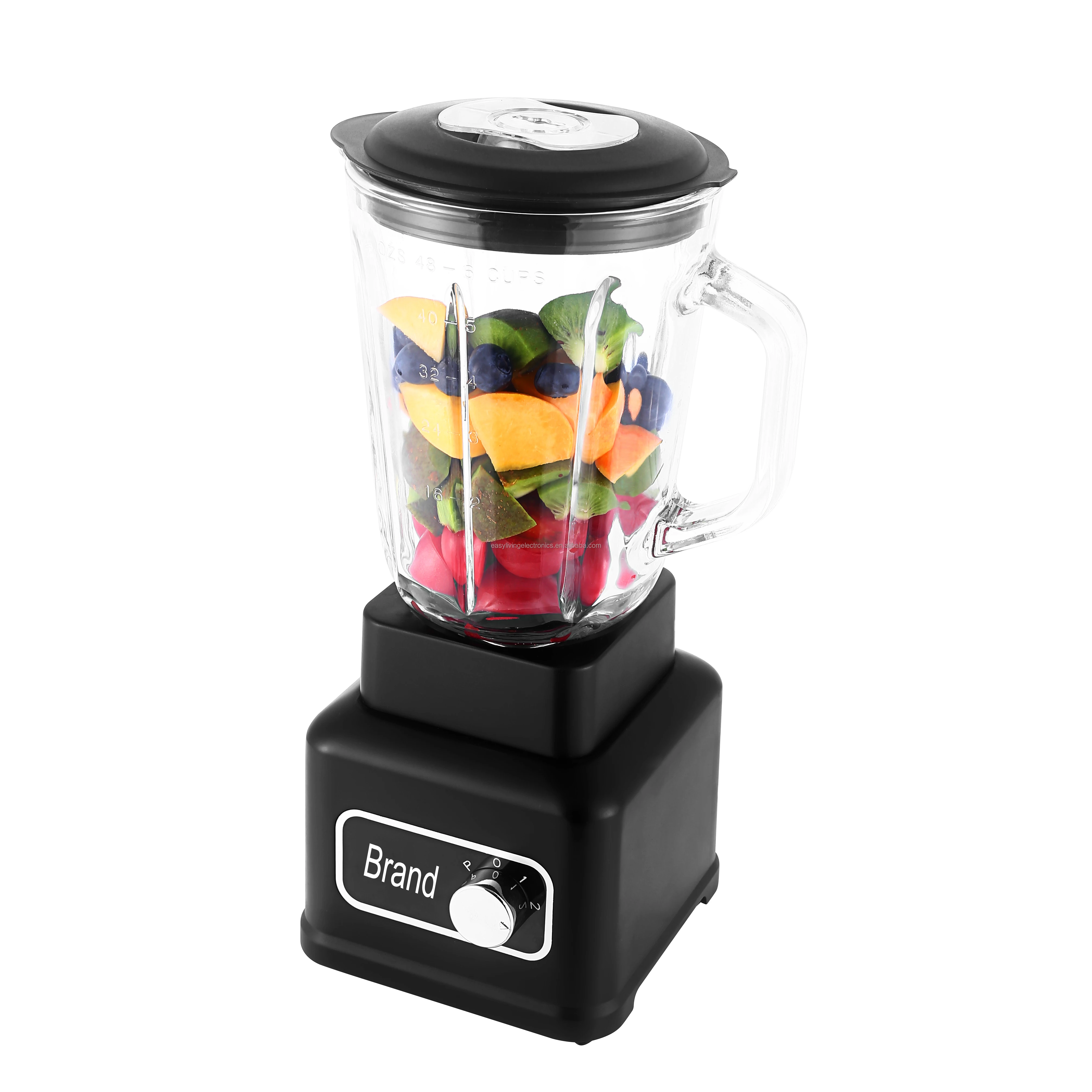 350 Вт, одобрено США, Многофункциональный механический Электрический Мощный Настольный блендер со стеклянной емкостью 1500 мл