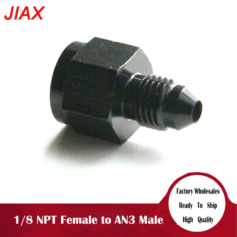 1/8npt Female to 3 AN Male AN NPT Fitting Flare Reducer Adapter 1/8npt to AN3 Changeover Screw Connector, JIAX wholesale