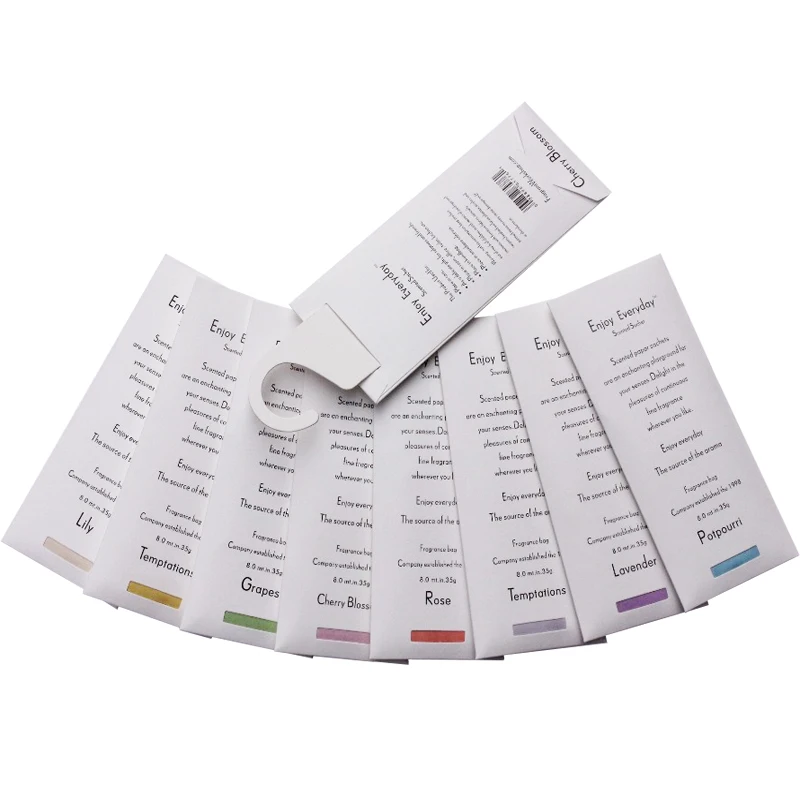 Enjoy Everyday Wholesale Luxury Home Fragrance Wardrobe Closet Hanging Perfume Plastic Hook Scented Paper Sachet