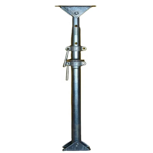 Hot dip galvanized steel prop 48/56mm heavy duty adjustable height scaffolding prop for formwork