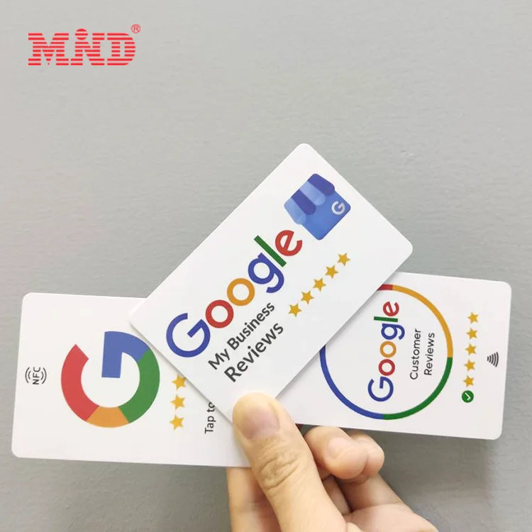 Пользовательский обзор Google NFC Card Social Media Card Reviewing на Google Business Cards RFID