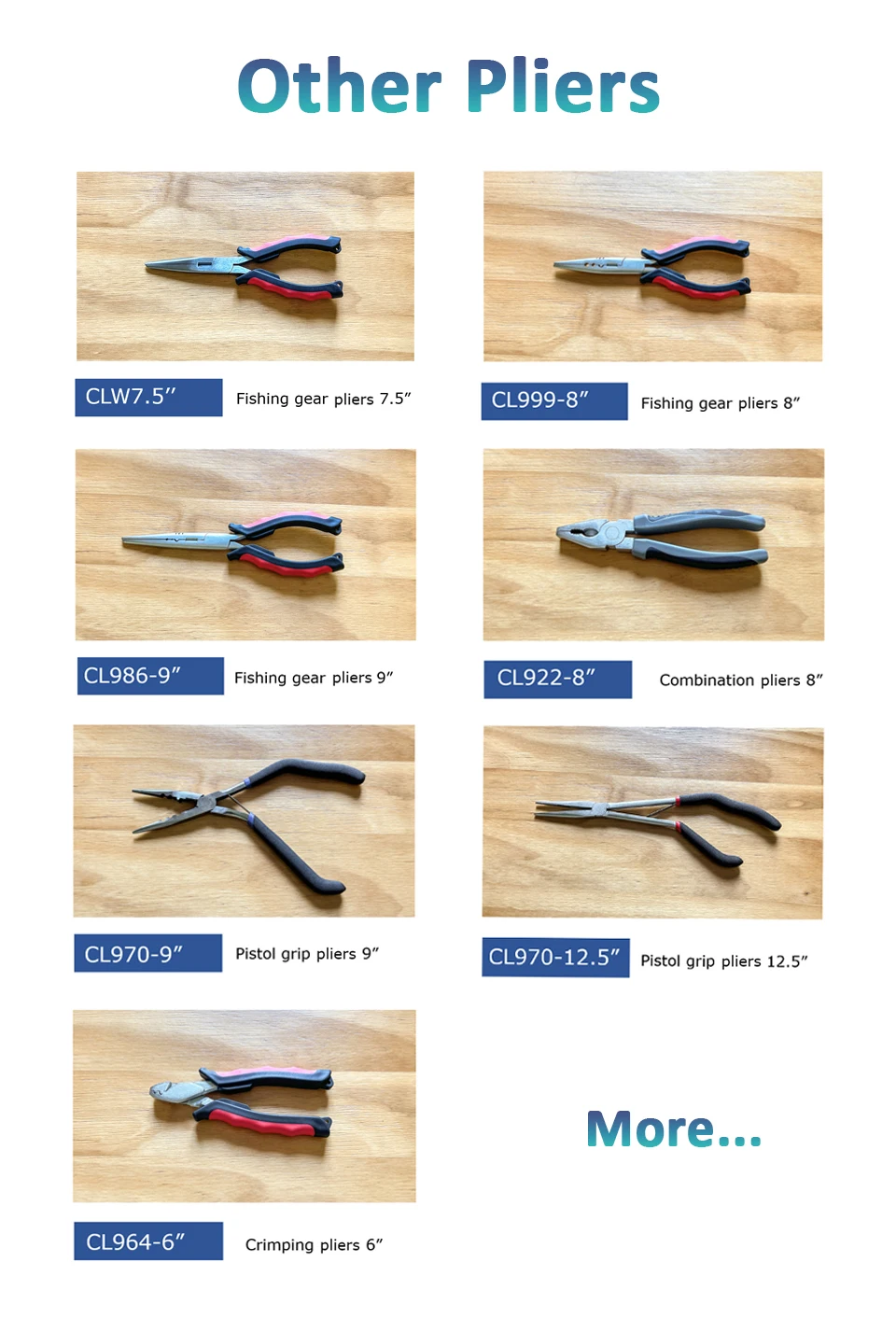 Factory supply high quality 7in spring loaded stainless steel fishing tools fishing pliers for saltwater and freshwater