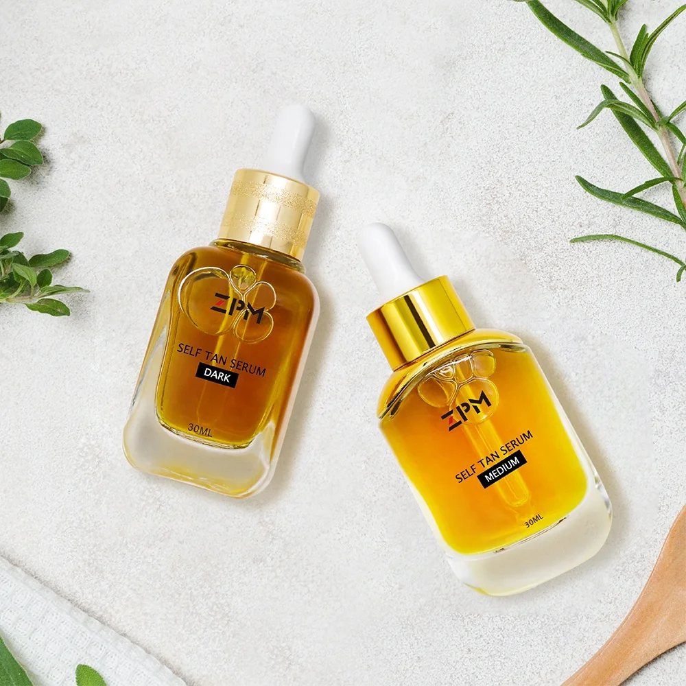 ZPM OEM/ODM, частная марка, Лидер продаж, 100% натуральное безсолнечное бронзовое масло для лица, загар, темно-Темная Сыворотка для самозагара