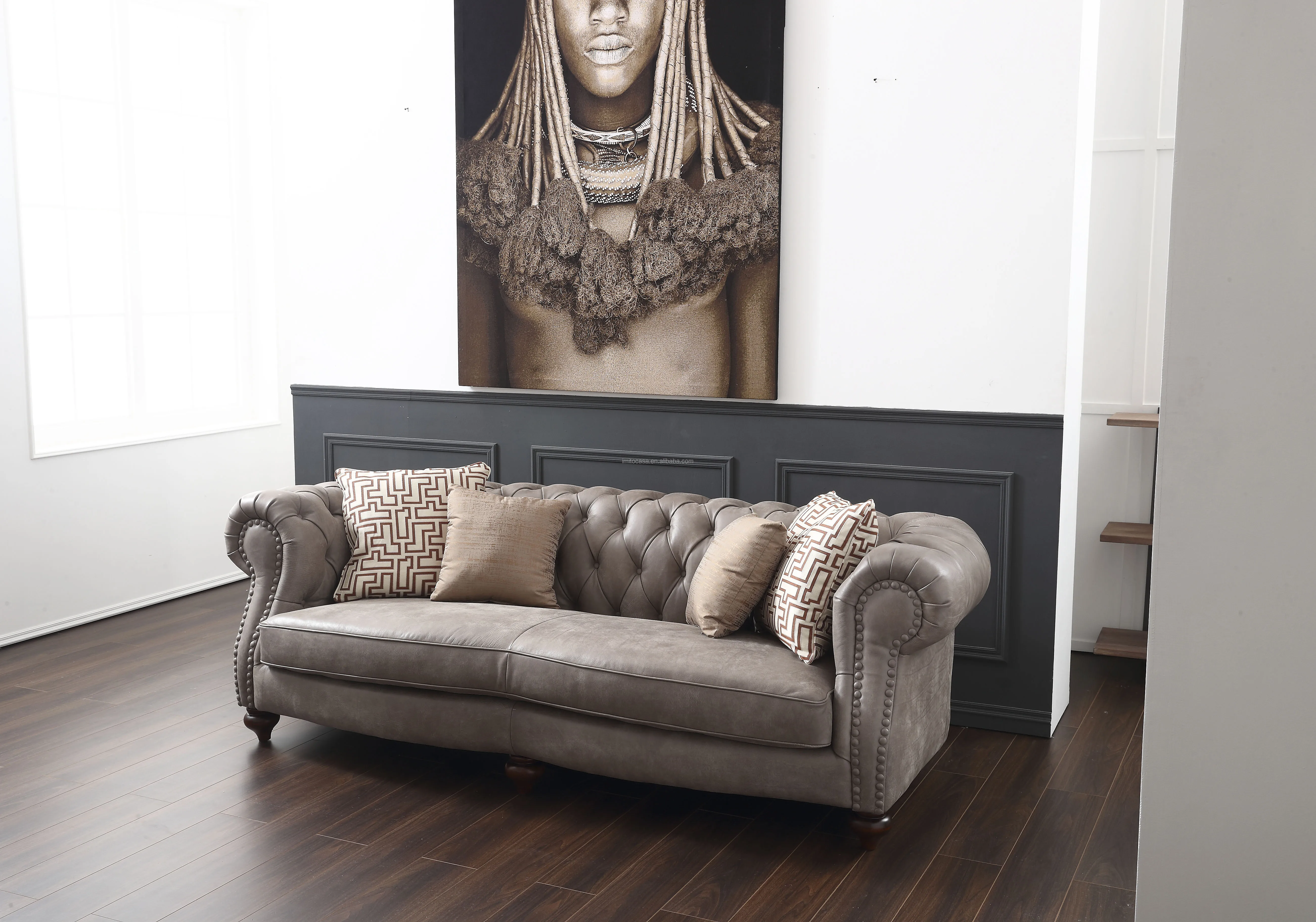 
American Modern Living Room Furniture Sectional Sofa Set New Design Luxury Modern Sofa Couch Stylish High-class Ruffled Lounge 