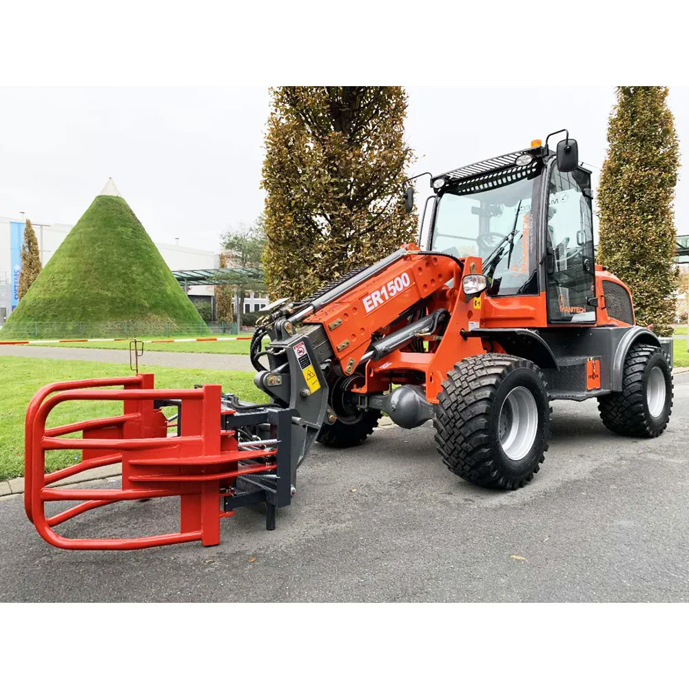 Everun ER1500 1.5Ton telehandler with pallet forks Hydraulic front end small diesel Compact telescopic Mini Wheel Loader