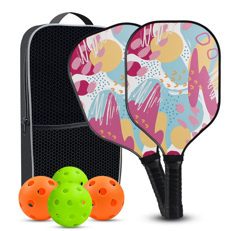 Wood pickleball paddle custom logo 9-ply Wooden Pickleball Rackets with custom package or bag