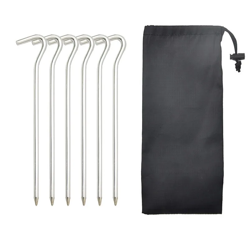 Outdoor Camping Tent Stakes Socket Screw Pegs With Pouch Drillable Garden Wholesale Tent Stakes Ultralight