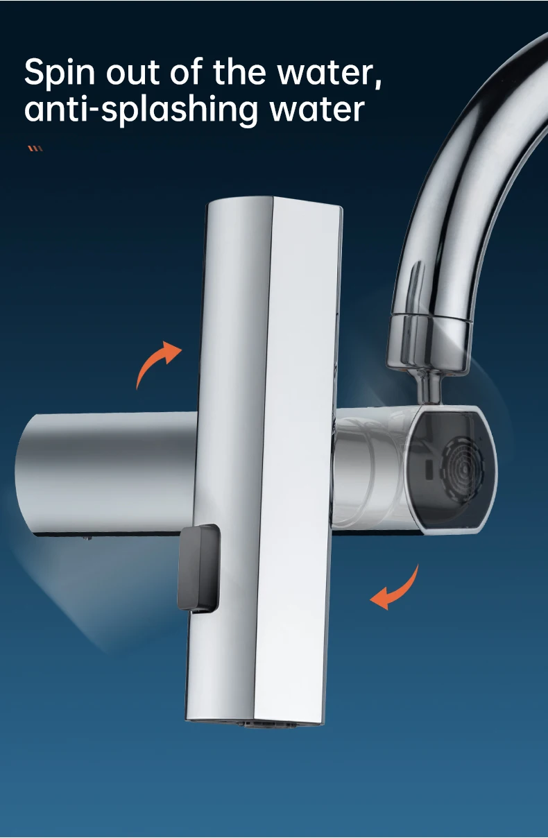 Plastic 3 Gears Universal Swivel Rotating Tap Extension Robotic Arm Faucet Aerator 1080 Faucet Extender for Bathroom Sink