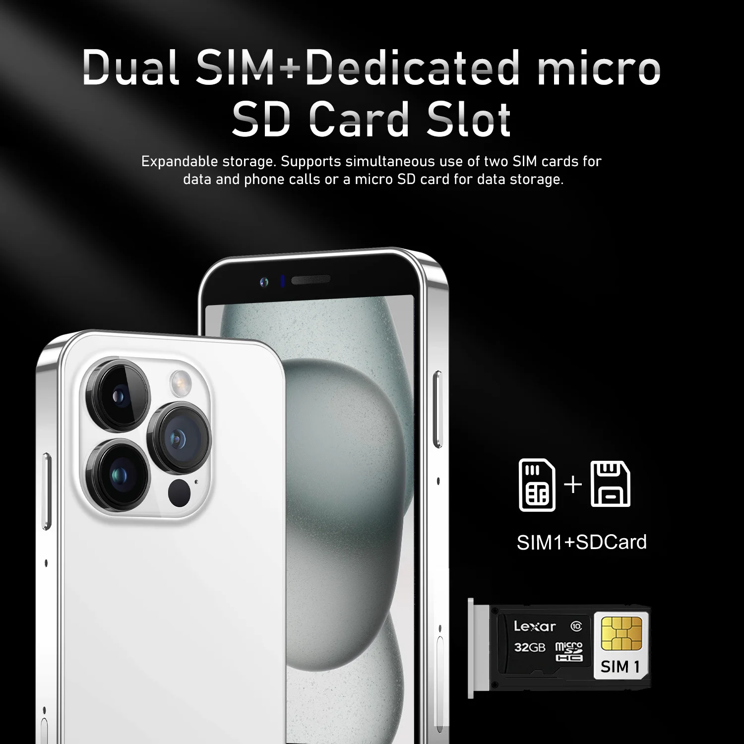 Latest i15 Mini 3G/4G Smartphone with 4-Inch 2K Display 2000mAh Battery 1GB RAM + 128GB ROM LTE+CDMA Cellular