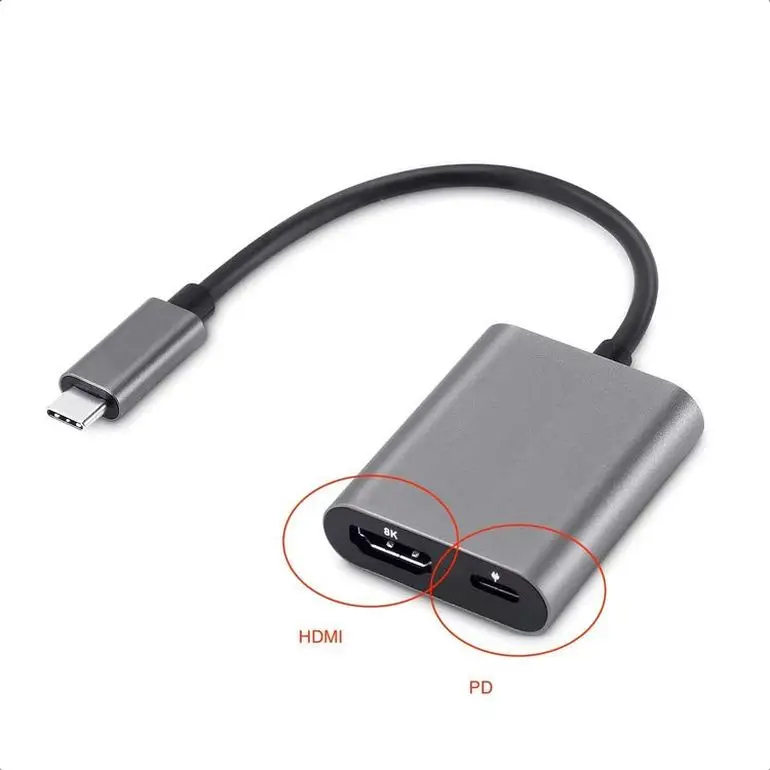 Пользовательский логотип 2-в-1 концентратор Type-C многопортовый адаптер HDTV сплиттер с многопортовым концентратором В наличии!