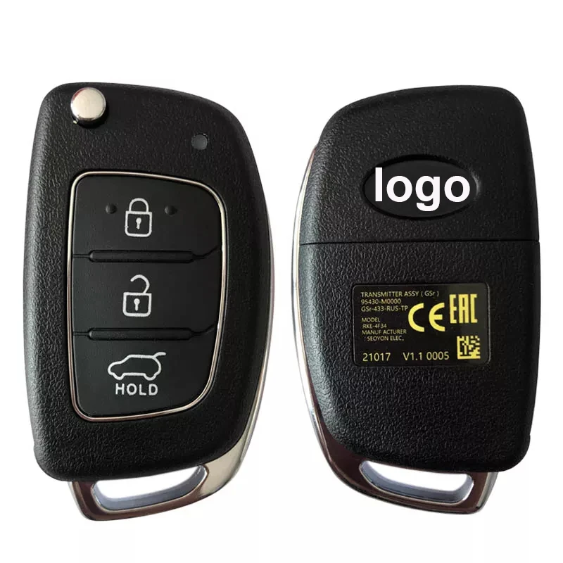 Original 2016 H-yundai Creta Replacement Smart Key Fob For 433MZ 4D60 80BIT 95430-M0000 3B CN020116 Flip Folding Car Remote Keys