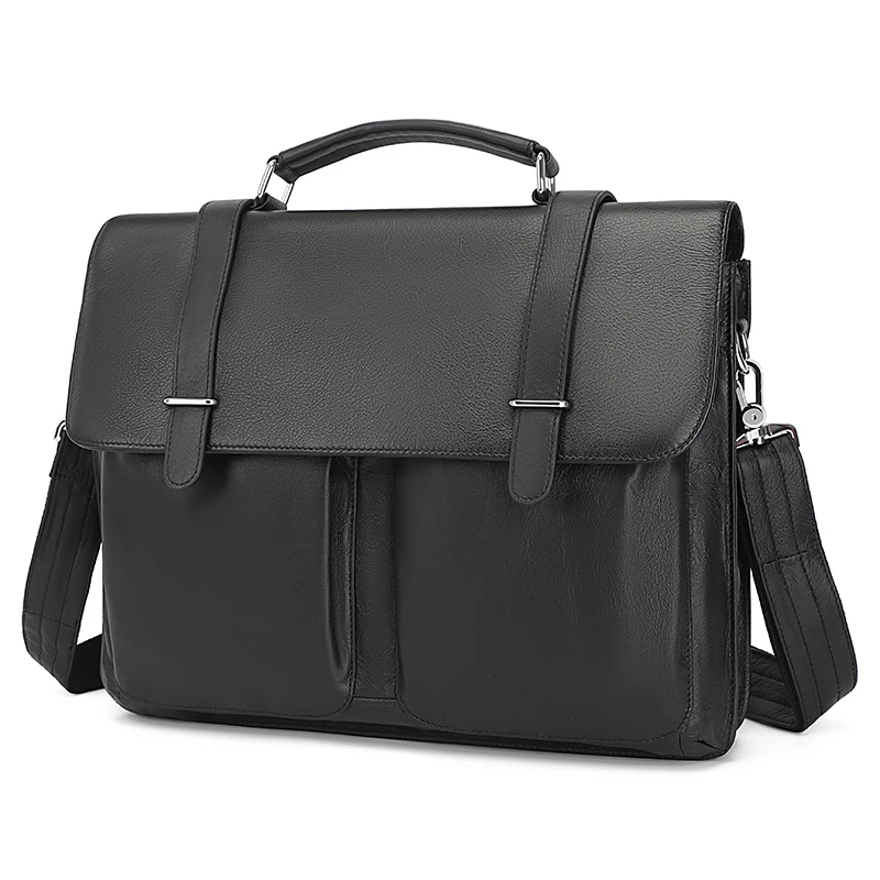 Genuine Leather Briefcase for Men Laptop Bag Computer Office Business Bag pack Shoulder Brief case Bags