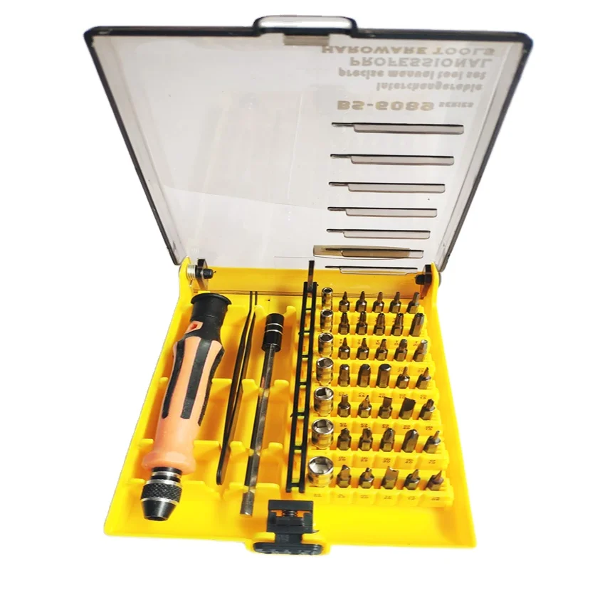 6089 Silver screwdriver bit extension rod for sleeve tweezers  DIY Repair Tool Kit Mini 45 in 1 portfolio screwdriver Set