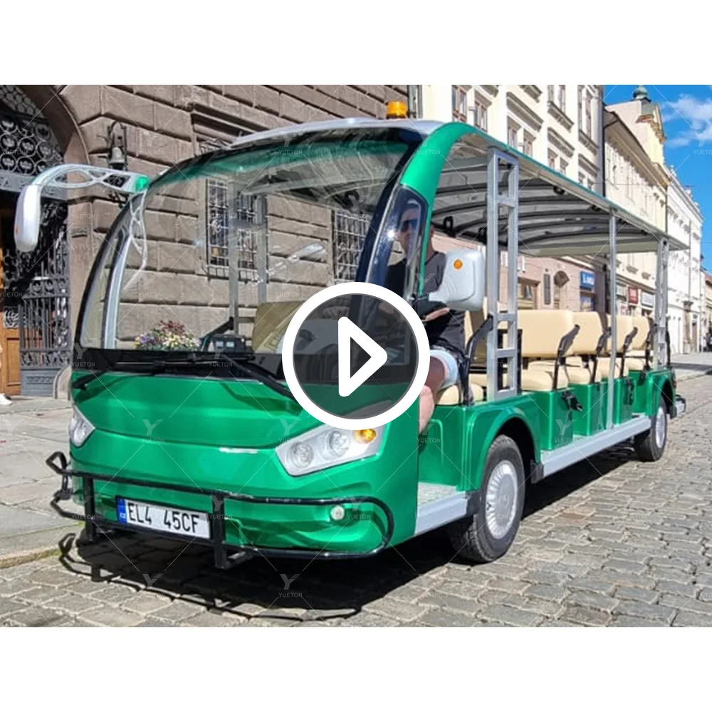 14 Seater Tourist Electric Shuttle Bus Chinese Cheap Mini Electric Cars Sightseeing Bus