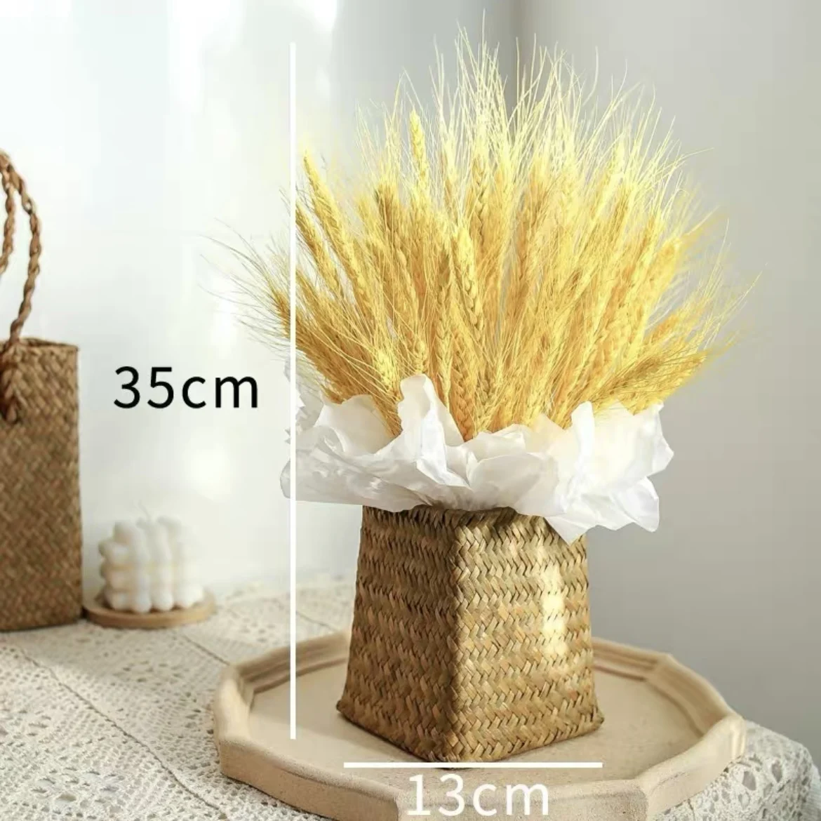 wedding backdrop decorative flowers dried flowers natural wheat grass dry wheat for home decoration
