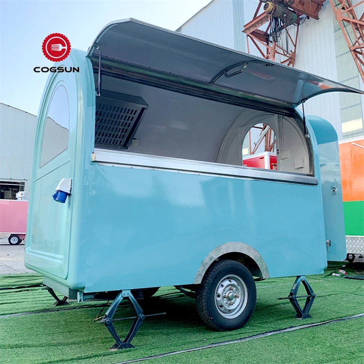 Wholesale Mini Food Trailers Fully Equipped Ice Cream Hotdog Cart Mobile Street Small Fast Food Carts Design For Sale