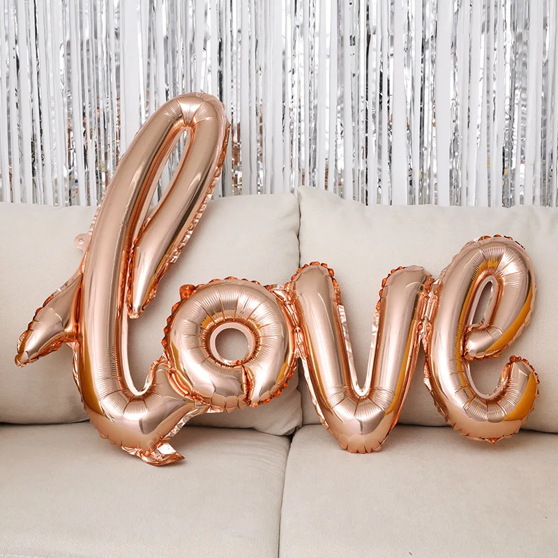 
New design Wholesale 40inches LOVE foil Balloon Wedding Party Decoration Customize Love Letter Siamese Foil Ballons 