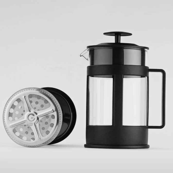 New Design 350ml 600ML 1000ML DIY Color Plastic Coffee Tea Maker High Borosilicate Glass French Press