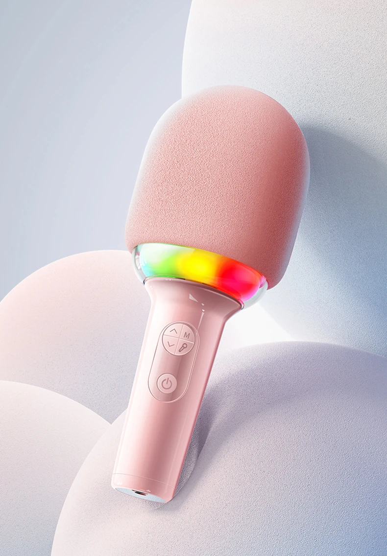 Home Ktv Wireless Karaoke Microphones 8 Audio Effect Handheld Mic With Speaker For All Age Christmas Gift Karaoke Mic