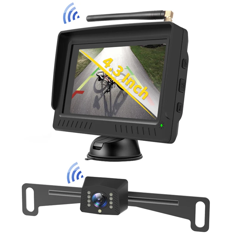 Factory Price 4.3 5 inch Digital signal wireless car backup camera rear view camera kit in car reversing aid for car with screen