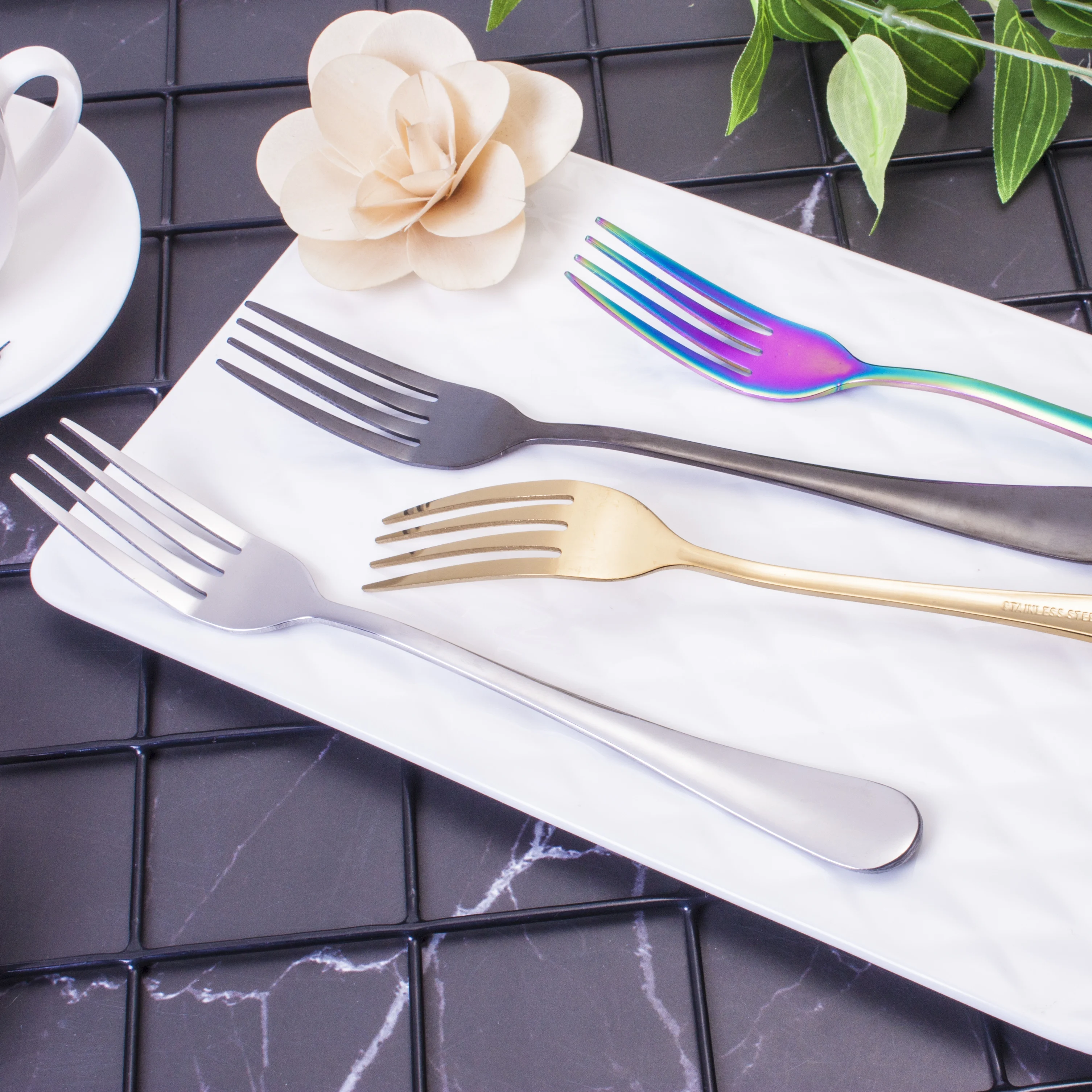 eco friendly 18/10 Stainless Steel Silver royal wedding cutlery set