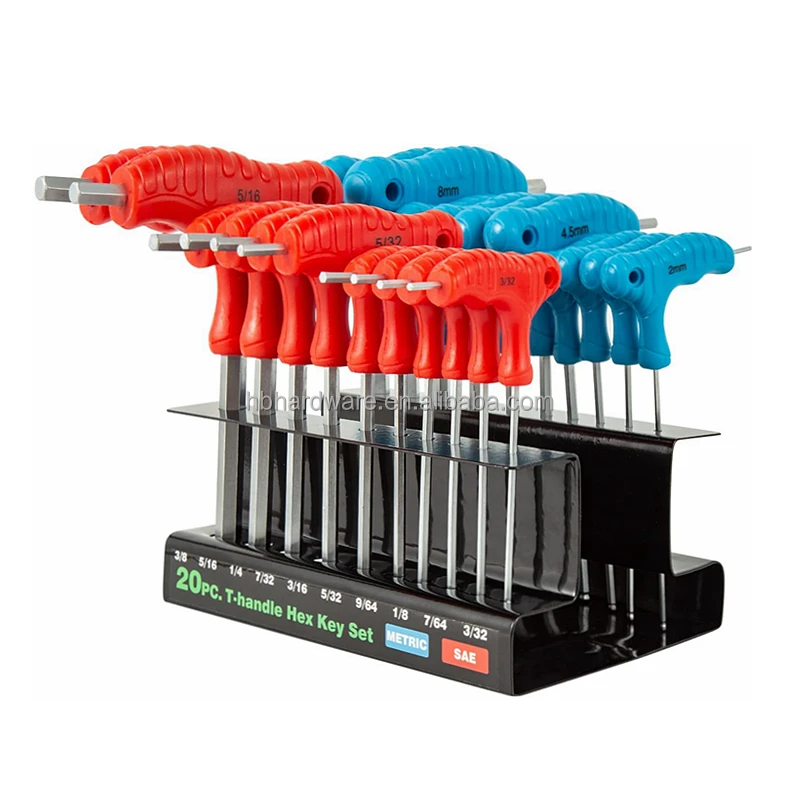 10 Piece Ergonomic Maximum Torque Organize case Holder T Handle Ball Flat Star Head Long Arm Hex Key Allen wrench Spanner Set