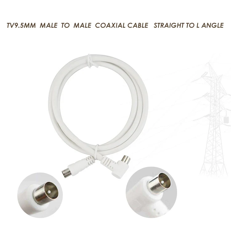 High Quality F Male Connector RG 6 RG59 CCTV Coaxial Audio Cable
