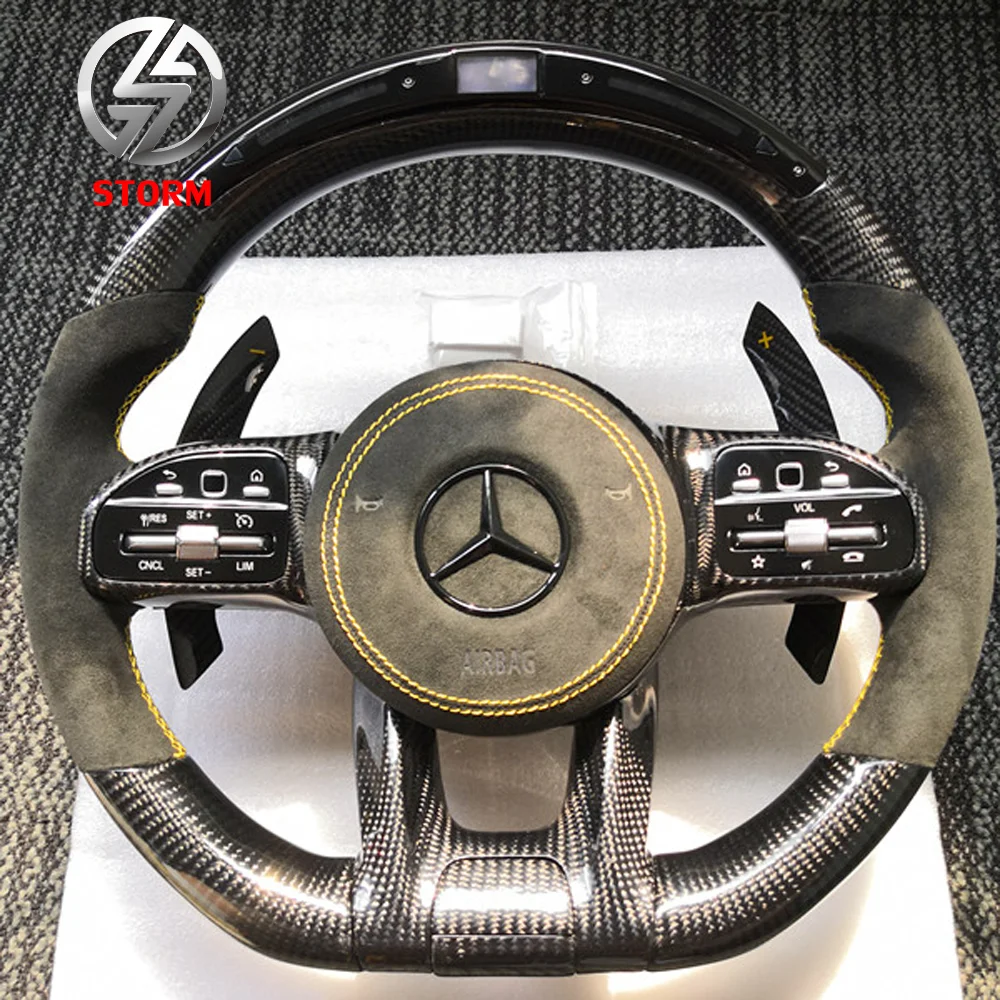 Высококачественный чехол на руль из углеродного волокна для AMG