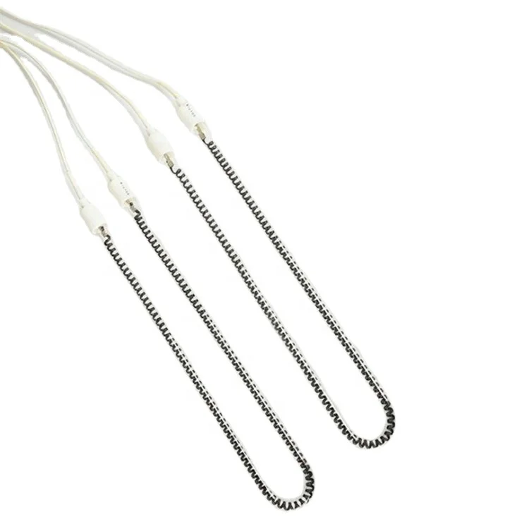 high quality customized carbon fiber heating element halogen heater tube 400w quartz tube infrared heaters